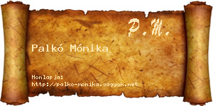 Palkó Mónika névjegykártya
